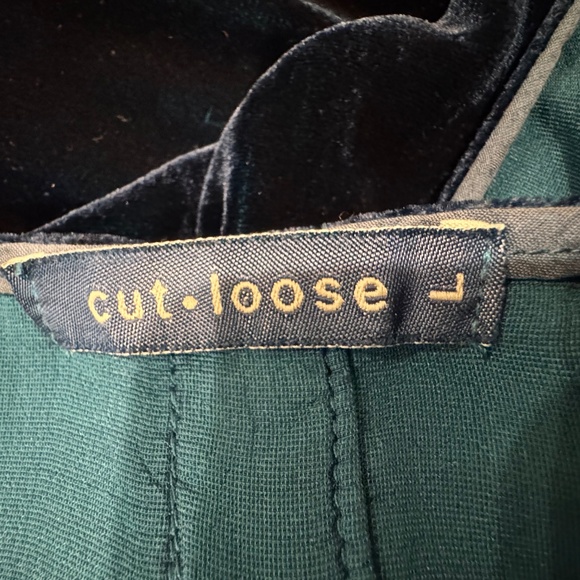 CUT LOOSE Asymmetrical Blue Velvet Sleeveless Tunic Dress Size L - Picture 8 of 9